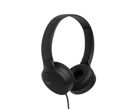 JVC, HA-S33UC-BU, juodos sp. dinaminės ausinės, mikrofonas