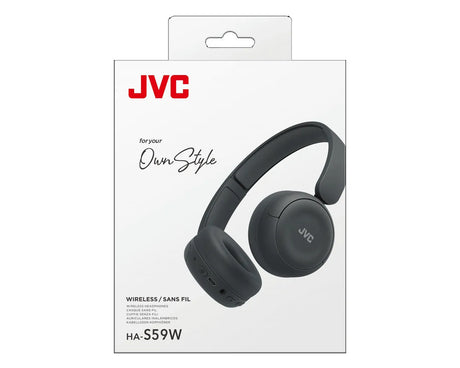 JVC, HA-S59W-BU, matinės juodos sp. dinaminės ausinės, mikrofonas