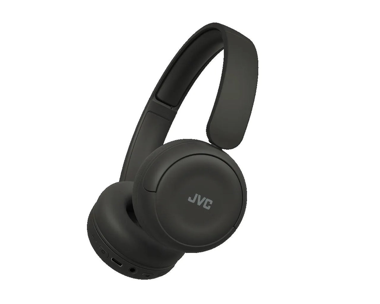 JVC, HA-S59W-BU, matinės juodos sp. dinaminės ausinės, mikrofonas - Šoninis vaizdas su jungtimis ir mygtukais