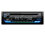 JVC, KD-DB922BT CD/USB MP3/WMA automagnetola su AUX įėjimu - priekinė panelė su mygtukais ir ekranu
