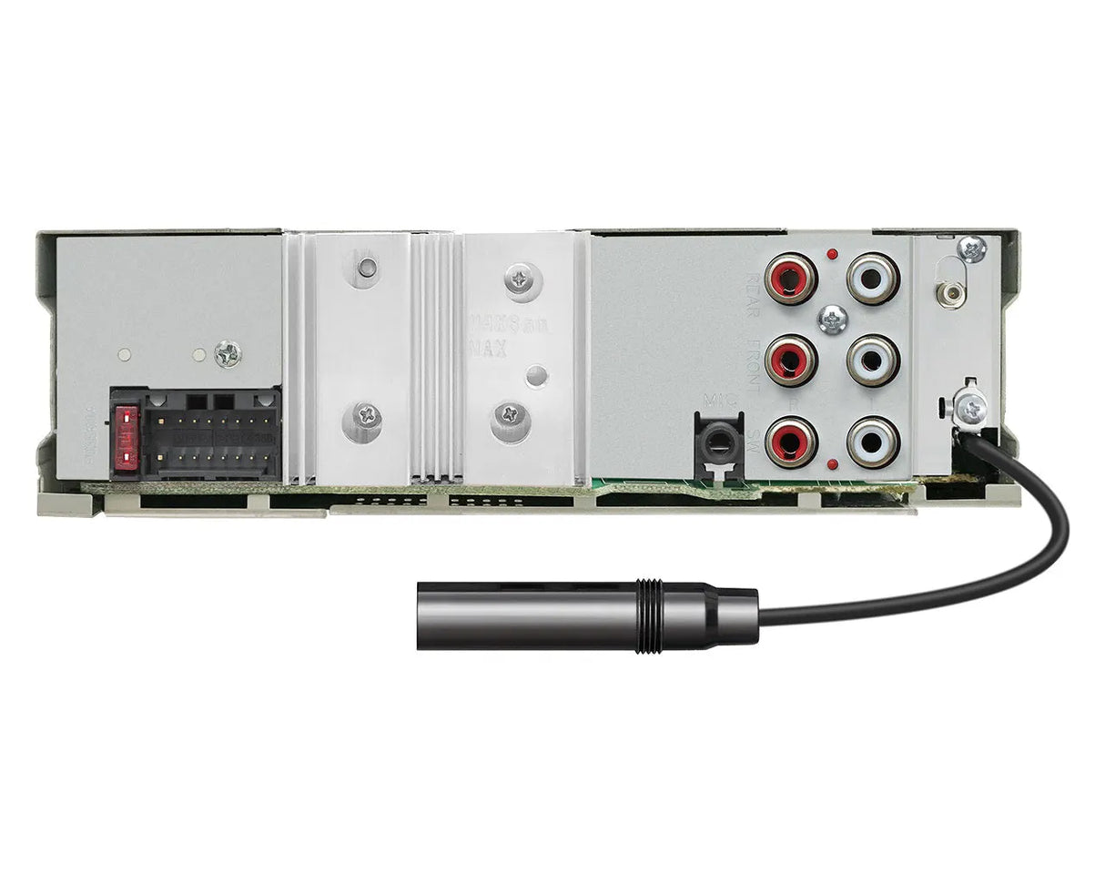 JVC, KD-DB922BT CD/USB MP3/WMA automagnetola su AUX įėjimu - Galinė panelė su jungtimis ir mikrofonu