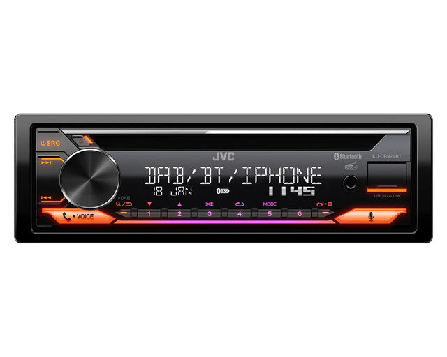 JVC, KD-DB922BT CD/USB MP3/WMA automagnetola su AUX įėjimu