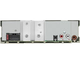JVC, KD-T822BT CD/USB MP3/WMA automagnetola su AUX įėjimu - galinė panelė su jungtimis ir aušintuvu