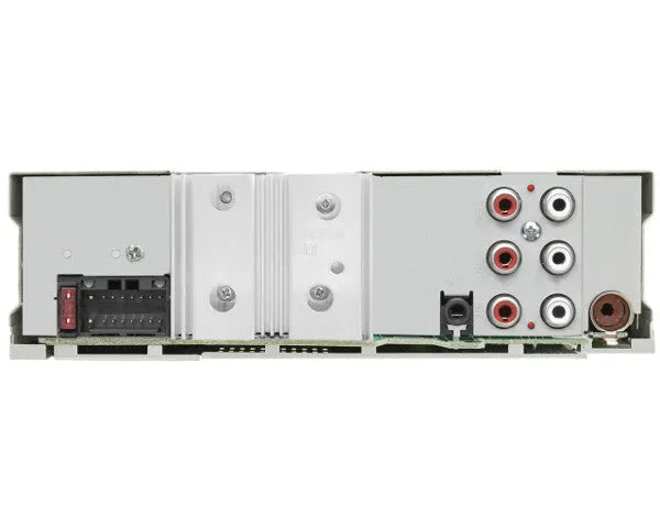 JVC, KD-T922BT 1-DIN USB/CD MP3 magnetola su AUX ir Bluetooth - Galinė panelė su RCA jungtimis ir saugikliu