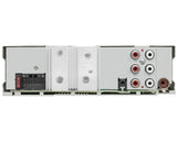 JVC, KD-T922BT 1-DIN USB/CD MP3 magnetola su AUX ir Bluetooth - Galinė panelė su RCA jungtimis ir saugikliu