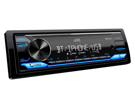 JVC KD-X382BT, automobilinė magnetola - Didelis valdymo ratukas ir mėlynai apšviesti mygtukai