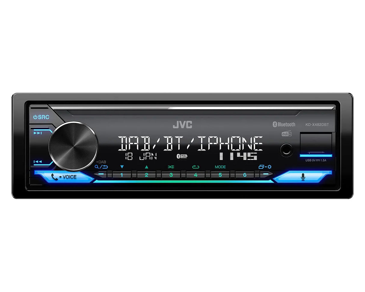 JVC, KD-X482DBT USB MP3 magnetola su AUX įėjimu, Bluetoot