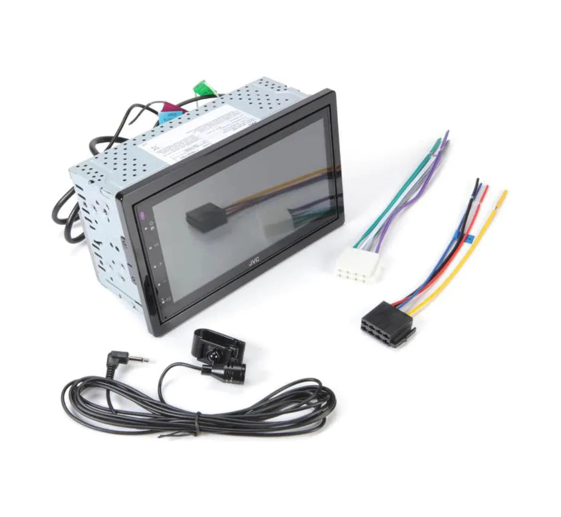 JVC, KW-M180BT 2-DIN AV grotuvas su 6.8" ekranu, Bluetooth - laidai, mikrofonas ir jungtys