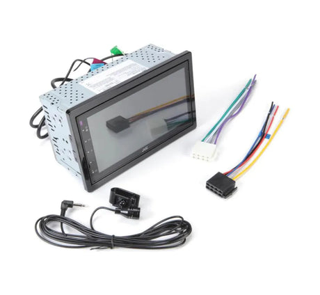 JVC, KW-M180BT 2-DIN AV grotuvas su 6.8" ekranu, Bluetooth - laidai, mikrofonas ir jungtys