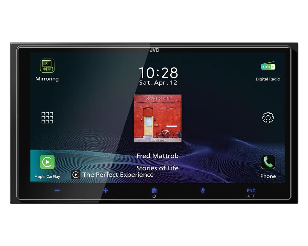 JVC KW-M795DBW, 6.92" HD automobilinė multimedija su belaidžiu Apple CarPlay ir Android Auto