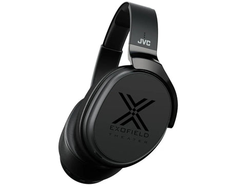 JVC XP-EXT1, namų kino sistema - Ausinių šoninis vaizdas su logotipu