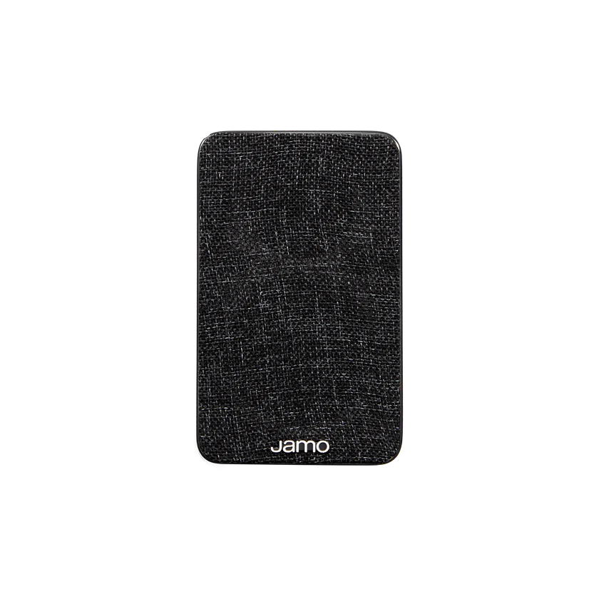 Jamo mini MKII, aktyvios lentyninės garso kolonėlės - priekinė grotelių dalis su logotipu