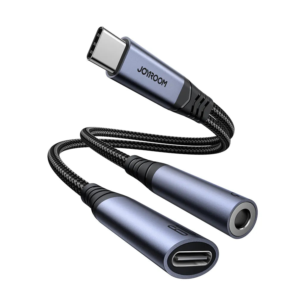 Joyroom Audio adapteris USB-C į 3.5 mm AUX + USB-C