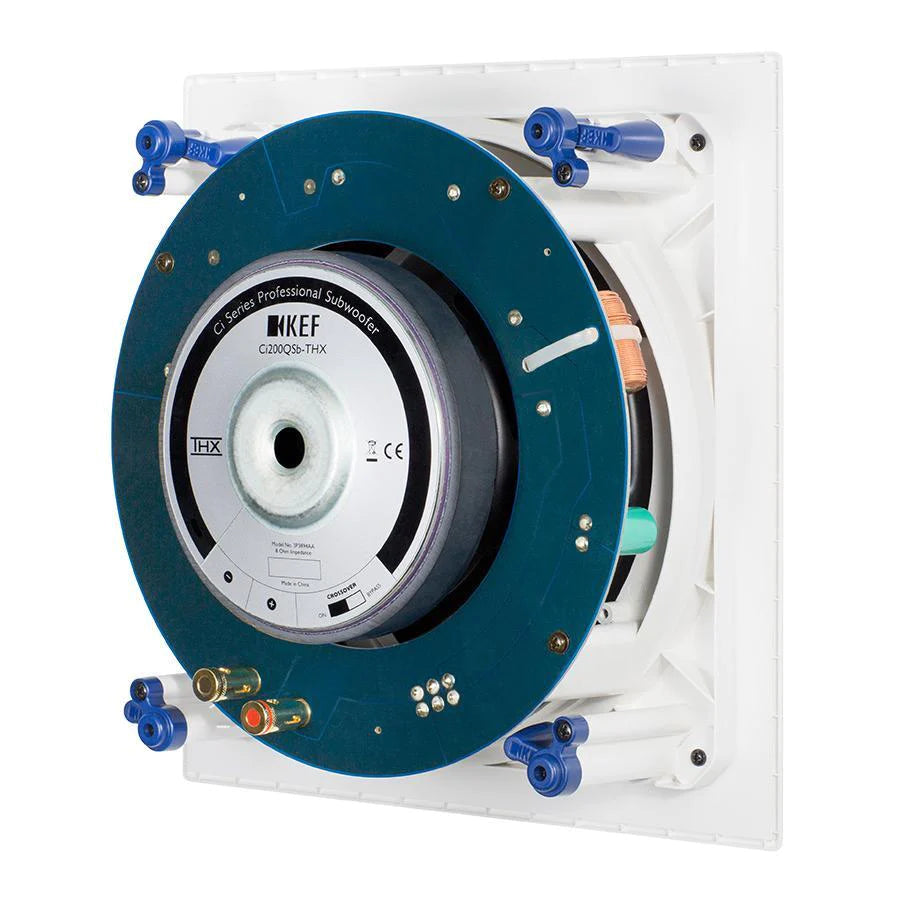KEF Ci200QSB-THX, architektūrainis žemų dažnių garasiakalbis (montavimo gylis: 101.6mm)