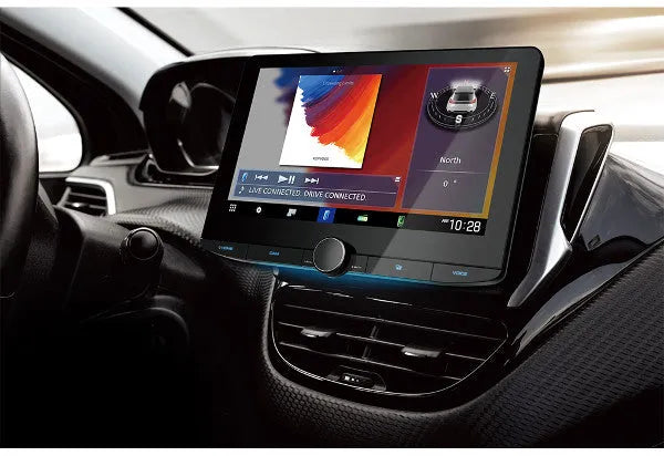 KENWOOD, DMX9720XDS 2-DIN AV grotuvas su 10.1" ekranu, Bluetooth - Didelis, liečiamas ekranas su navigacija