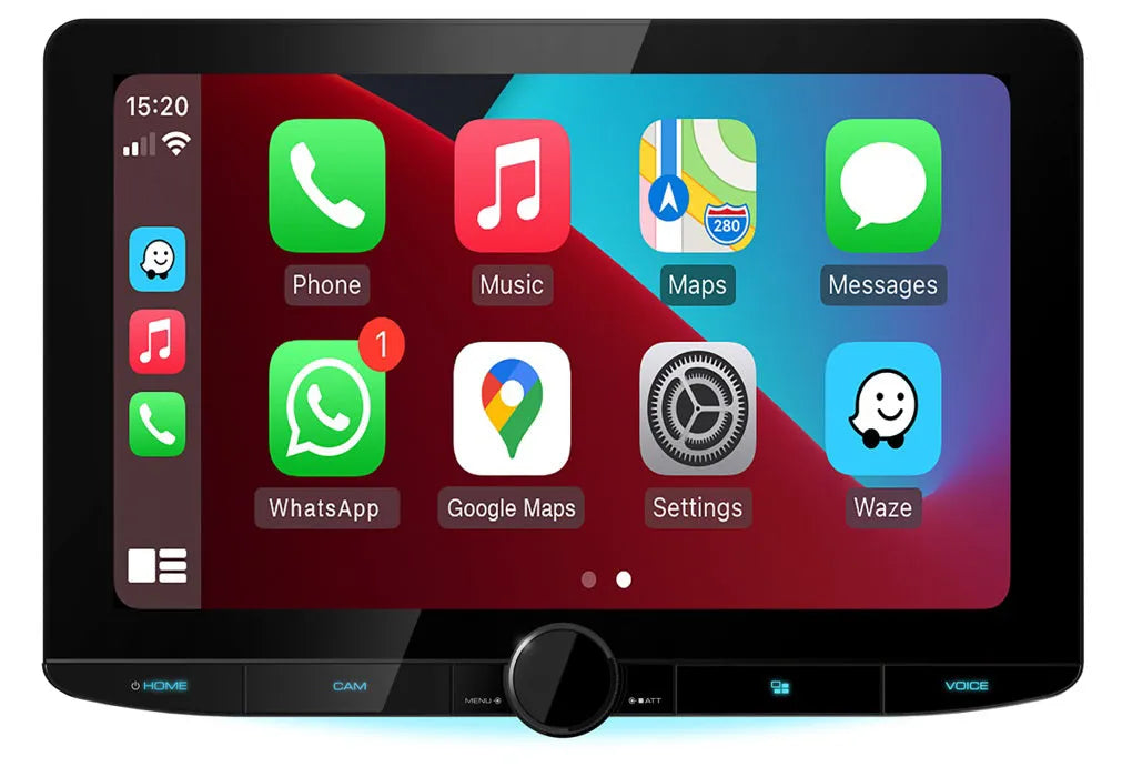 KENWOOD, DMX9724XDS 1-DIN AV grotuvas su 10.1" ekranu, Bluetooth - Didelis lietimui jautrus ekranas su programėlėmis