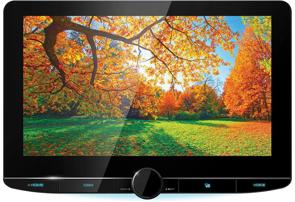 KENWOOD, DMX9724XDS 1-DIN AV grotuvas su 10.1" ekranu, Bluetooth - didysis lietimui jautrus ekranas su mygtukais