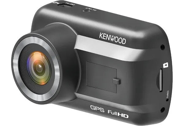 KENWOOD DRV-A201, vaizdo registratorius - šoninis vaizdas su jungtimis ir lizdais