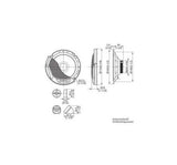 KENWOOD, KFC-E170P 17cm 2-juostų komponentai (300 W) - matmenys ir brėžiniai su matavimais