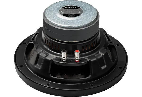 KENWOOD, KFC-PS2517W, 10" / 25 cm, 1300W žemų dažnių garsiakalbis - Garsiakalbio jungtys ir etiketė