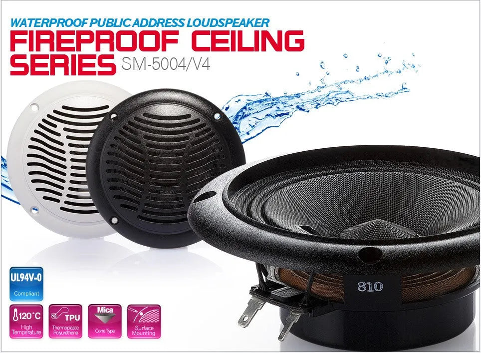 Karščiui atsparus įmontuojamas garsiakalbis Marine GFR5004, 4"