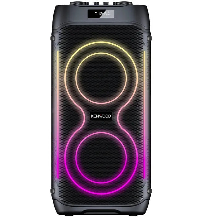 Kenwood AS-P400BT belaidė, nešiojama vakarėlio kolonėlė - šviečiantys žiedai ir skaitmeninis ekranas viršuje