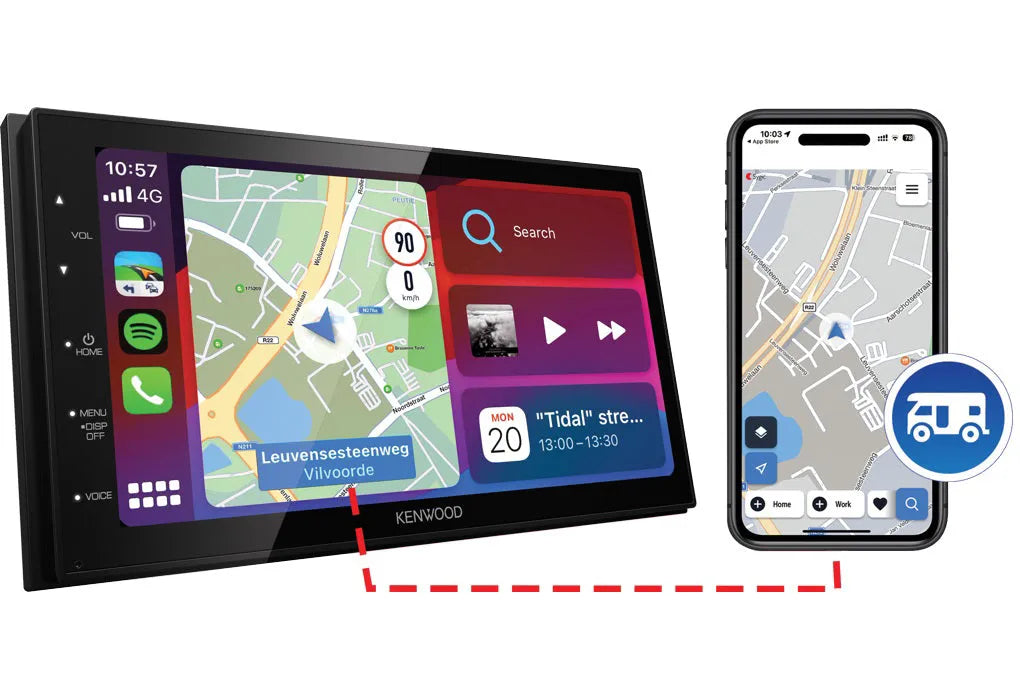 Kenwood, DMX-5020DABCAMPER 2-DIN multimedija, Bluetooth, USB, Kem - priekinis skydelis su telefonu ir navigacija