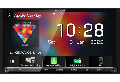 Kenwood DMX-8021 DABS, 7.0" multimedija su belaidžiu Apple CarPlay, Android Auto ir DAB+