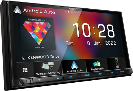 Kenwood DMX-8021 DABS, 7.0" multimedija su belaidžiu Apple CarPlay, Android Auto ir DAB+
