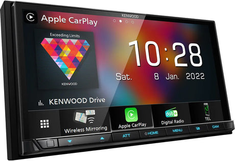 Kenwood, DMX-8021DABS 2-DIN WIFI multimedija, Bluetooth, USB - Didelis lietimui jautrus ekranas su valdikliais