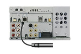 Kenwood, DMX-8021DABS 2-DIN WIFI multimedija, Bluetooth, USB - galinė panelė su daugybe jungčių ir laidu