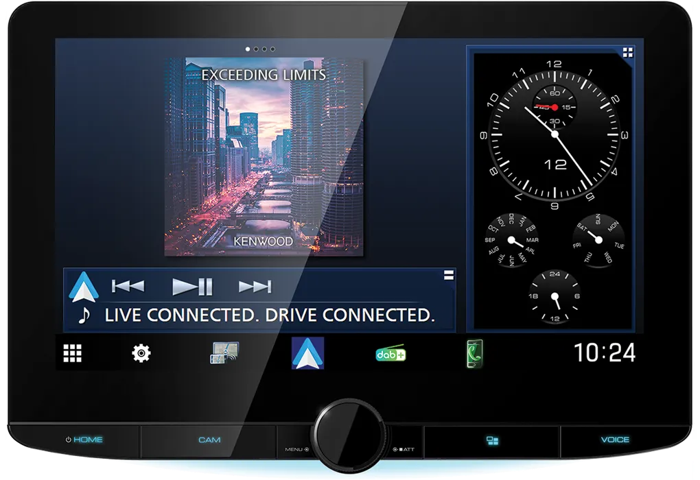 Kenwood DMX9724XDS, 10.1" multimedija su CarPlay, Android Auto ir DAB+