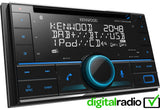 Kenwood, DPX-7300DAB 2-DIN USB/CD MP3 magnetola su AUX - Šviesos diodais apšviestas valdymo ratukas ir mygtukai