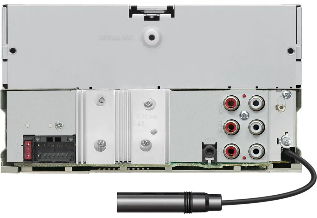 Kenwood, DPX-7300DAB 2-DIN USB/CD MP3 magnetola su AUX - galinė panelė su jungtimis ir laidu