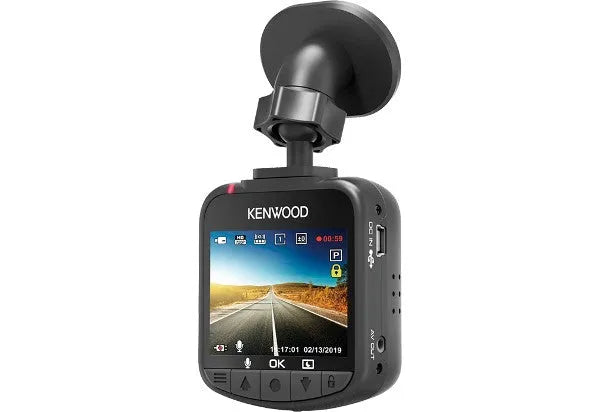 Kenwood DRV-A100, vaizdo registratorius - Šoninis vaizdas su jungtimis ir mygtukais