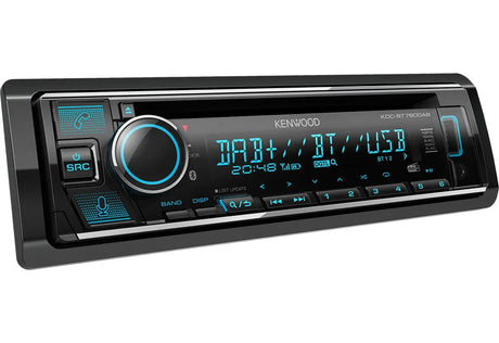 Kenwood, KDC-BT760DAB CD/USB MP3/WMA automagnetola su AUX įėjimu - Mėlynos spalvos apšvietimo mygtukai ir ekranas