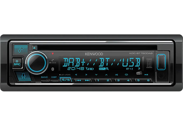 Kenwood, KDC-BT760DAB CD/USB MP3/WMA automagnetola su AUX įėjimu