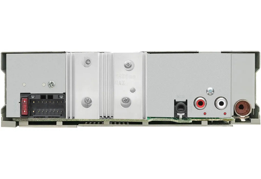 Kenwood, KMM-BT209 USB MP3/WMA automagnetola su AUX įėjimu - Galinė panelė su jungtimis ir radiatorius
