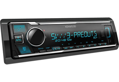 Kenwood, KMM-BT358 bluetooth, USB MP3/WMA automagnetola su AUX įėj - Mėlyni mygtukai ir apšviestas ekranas