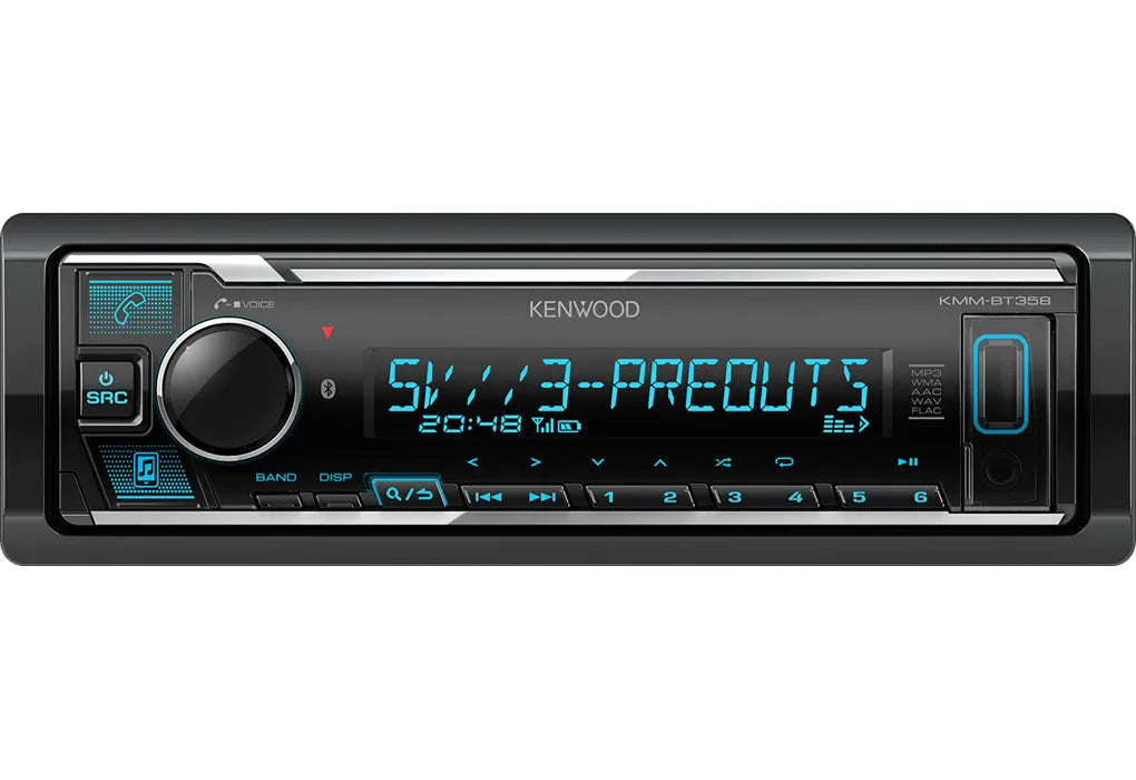Kenwood, KMM-BT358 bluetooth, USB MP3/WMA automagnetola su AUX įėj