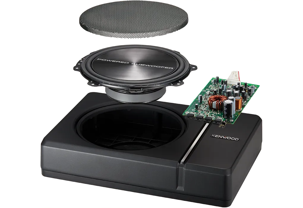 Kenwood KSC-PSW8, Aktyvus subas 250W - Išardytas garsiakalbis su plokšte