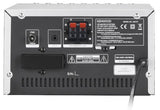 Kenwood, M-7000S-S muzikinis centras, sidabr. sp. - galinė panelė su jungtimis ir laidu