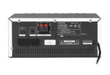 Kenwood, M-9000S-S muzikinis centras, sidabr. sp. - galinė panelė su jungtimis ir etiketėmis