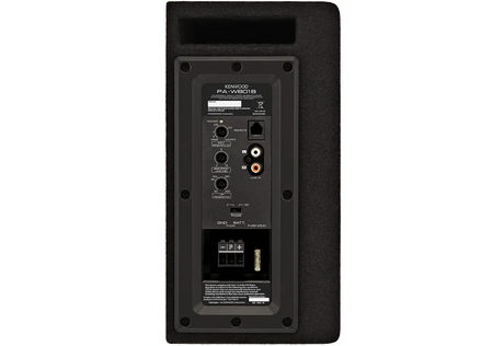 Kenwood PA-W801B, Aktyvus subas 400W - galinė panelė su jungtimis ir valdymo elementais