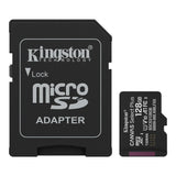 Kingston Canvas Select Plus 128 GB microSD, atminties kortelė, 150 MB/s - atminties kortelė su adapteriu iš arti