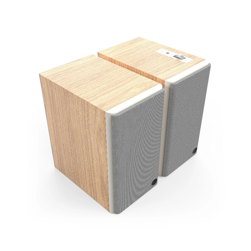 Klipsch The Fives II, aktyvios lentyninės kolonėlės su Dolby Atmos - viršutinė panelė su valdymo ratuku