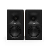 Klipsch The Fives II, aktyvios lentyninės kolonėlės su Dolby Atmos - porankis su logotipu ir garsiakalbiu
