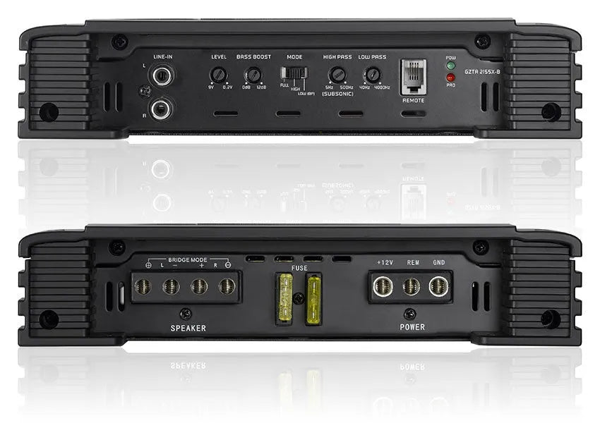 Komplektas su ž.d. garsiakalbiu dėžėje GZIB 300BR ir stiprintuvu Titanium GZTA 2155X, 350W