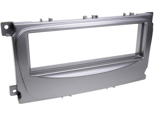 LAFOF10, rėmelis 1-DIN magnetolai Ford Mondeo/Focus/S-Max/Galaxy - Šoninis vaizdas su tvirtinimo detalėmis