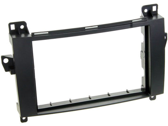 LAMBF01D, rėmelis 2-DIN Mercedes-Benz A-Class/B-Class/Viano/Vito - Juodas plastiko rėmelis su detalėmis